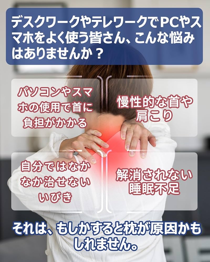 Amazon｜枕 低反発 まくら 首が痛くならない 安眠枕 50*30cm 頭